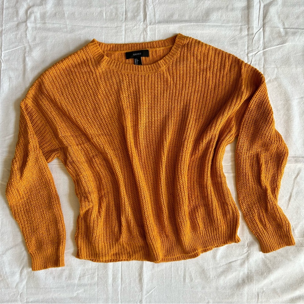 F21 | Mustard Yellow Oversized Comfy Sweater Women’s size Large